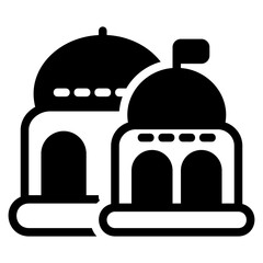 Government black glyph style icon