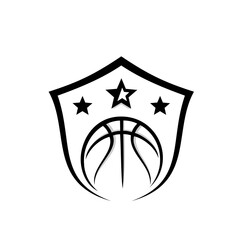 Basketball sport team logo vector