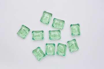 Gel ball laundry detergent, detergent capsule pods