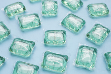 Gel ball laundry detergent, detergent capsule pods