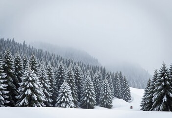 Obraz premium snow covered trees