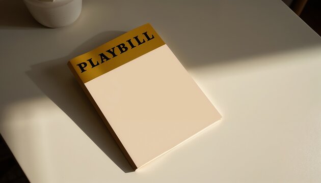 Magazine with "PLAYBILL" Title on the Cover.Creativity. Performance. Cultural expression.event promotion, theater advertisement, magazine cover, performance program, marketing materials.

