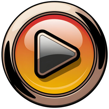 Round yellow play button