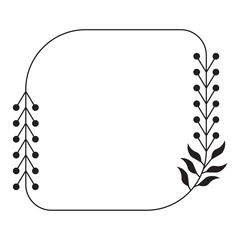 floral frame geometric shape