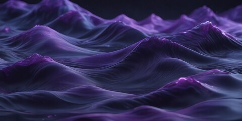 Obraz premium Soft purple abstract waves on a dark blue background, with gentle ripples and subtle texture , ethereal, silky texture, turbulence