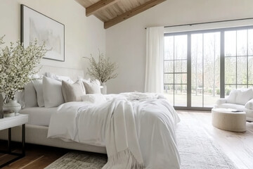 White and Clane French modern bedroom
