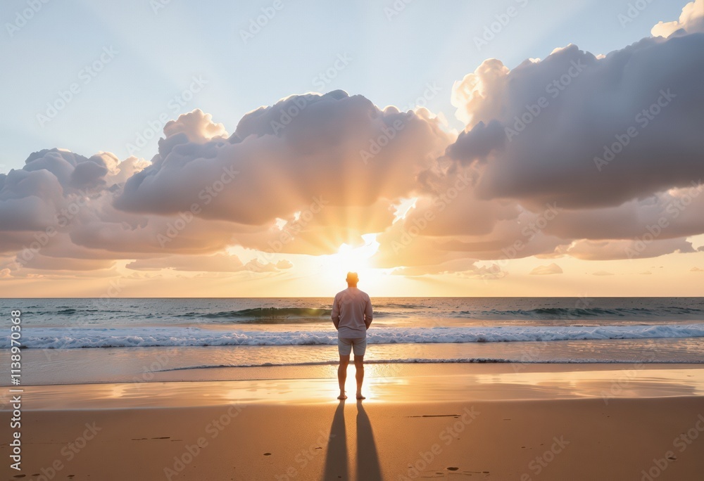 Canvas Prints person on the beach