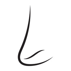 Nose icon, silhouette human nose vector. vector illustration.