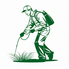 minimalist vector logo of strategic pest control specialist 