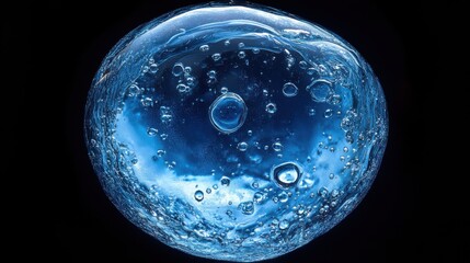 Obraz premium a blue water droplet