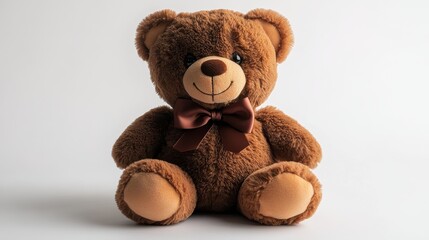 a brown teddy bear with a bow
