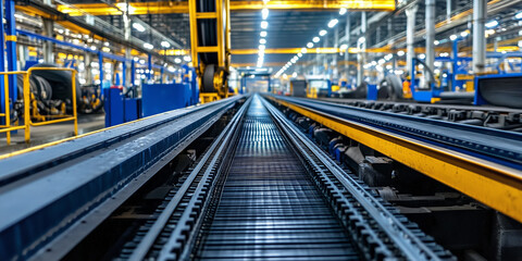 Fototapeta premium the latest high-tech production with conveyor equipment