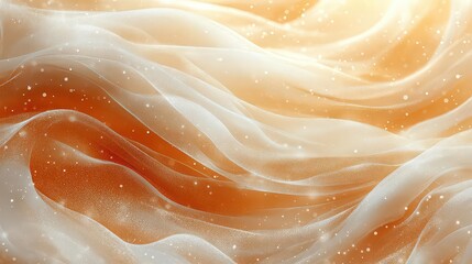 Soft, flowing abstract fabric with warm tones and subtle sparkles.