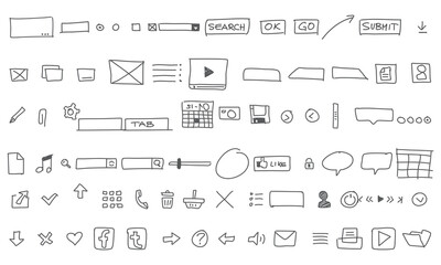 Doodle icon collection