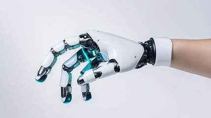 A robotic hand showcasing advanced technology and design.