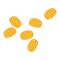 Gold coins cash money