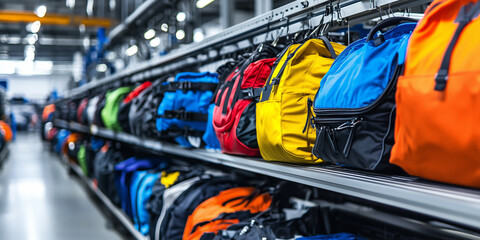 modern production of backpacks and bags