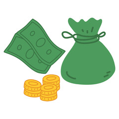 Money Bag Pile Money design