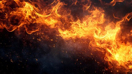 Obraz premium Abstract Fire Background. Concept of Destruction and Energy.