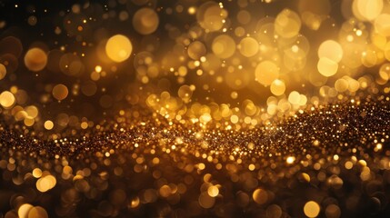 Golden Sparkles and Bokeh Lights A Stunning Visual Feast for the Eyes