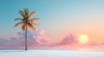Obraz premium Tranquil beach sunset peaceful nature photography on a tropical island