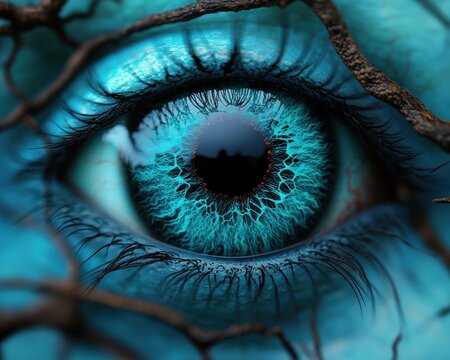 Unleash the eerie with a Creepy eyeball invitation for a festive Halloween party This eye-catching design is perfect for a spooky soiree The intense blue eyeball makes for a memorable festive