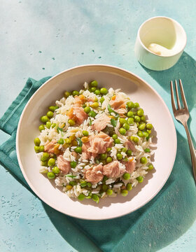 Ensalada de arroz y arvejas