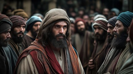 The Confrontation with the Pharisees: Jesus Challenges the Pharisees in the Temple, Biblical New Testament Depiction