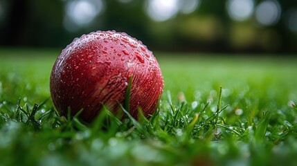 a red and white ball