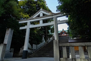 鳥居から見た日枝神社の神門