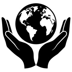 hands holding earth