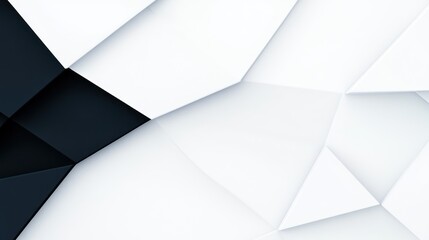 Obraz premium Abstract geometric design with contrasting black and white shapes.
