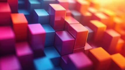 Obraz premium abstract 3d animation colorful geometric background design seamless looped vide