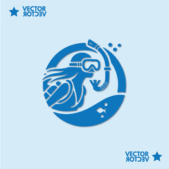 Holiday Diving activities logo vector