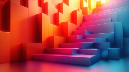 abstract 3d animation minimalist geometric background seamless looped vide