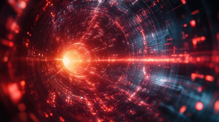 Obraz premium abstract 3d animation red futuristic structure seamless looped vide