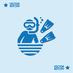 Holiday Diving activities logo vector