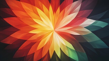Abstract Colorful Flower Pattern Design