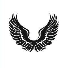 Obraz premium Black stylized wings design.
