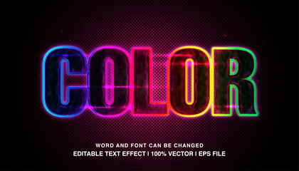 editable color rainbow typeface