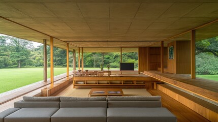 A modern house in Hanoi Vietnam with an indoor