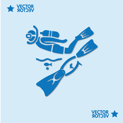 Holiday Diving activities logo vector