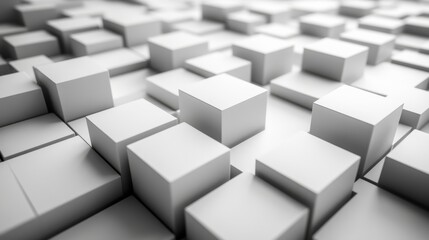 Obraz premium abstract 3d render geometric background with wave of cubes seamless looped animatio