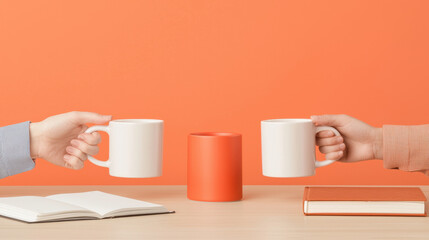 platonic love and quality time. Two friends share platonic love over tea, cozy living room, still life scene, warm environment, intimate viewpoint, friendship concept