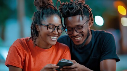 A man handing over his wallet to his wife with a reluctant smile, while she counts the cash with satisfaction