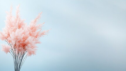 Nature photography soft pink floral arrangement in a calm minimalist ambiance close-up
