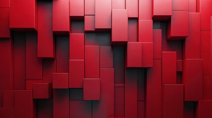 abstract 3d render red geometric background design animatio