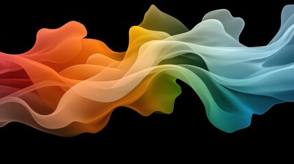 Fototapeta premium Dynamic Flowing Abstract Wave Patterns Digital Art Studio Graphic Design Colorful Gradient Close-up View Visual Aesthetics for Creative Projects