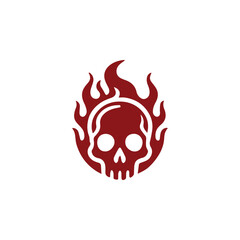 Flame skull logo