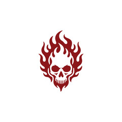 Flame skull logo